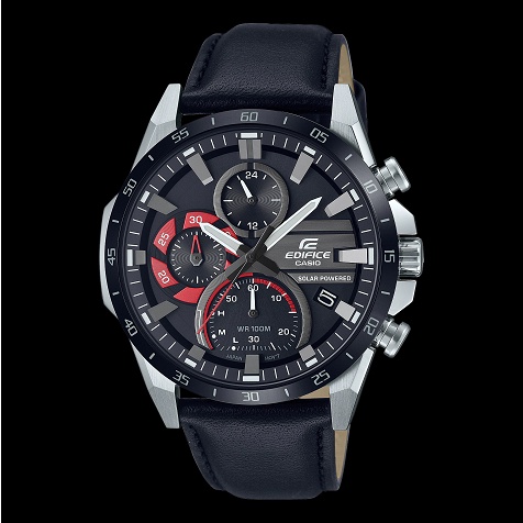 นาฬิกา Casio Edifice แท้100% รุ่น EQS-940BL-1A นาฬิกาสายหนัง โครโนกราฟพลังงานแสงอาทิตย์ ประกันศูนย์ CMG 1 ปี