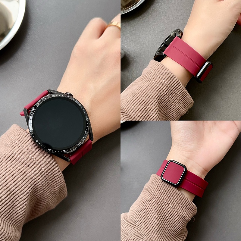สายนาฬิกาข้อมือซิลิโคน 20 มม. 22 มม. สําหรับ Samsung Galaxy Watch Active 2 Watch 3 4 5 6 45 มม. 42 มม. 47 มม. Gear S3 Amazfit bip