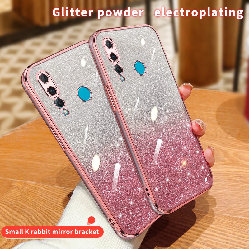 เคส Huawei NOVA4 VCE-AL00 VCE-TL00 VCE-L22 Shiny Chameleon โปร่งใส Soft Case พร้อมสติกเกอร์ประกายเคส