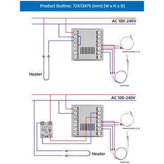 Dual output PID digital thermostat universal input TC4S TC4H TC4L TC4M temperature controller SSR relay 110VAC 220V