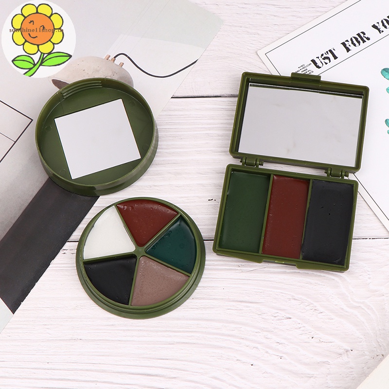 Sunshop พาเลทสีเพ้นท์หน้า ลายพราง พร้อมกระจกแต่งหน้า สําหรับแขวนแต่งหน้า กิจกรรมคอสเพลย์ TH
