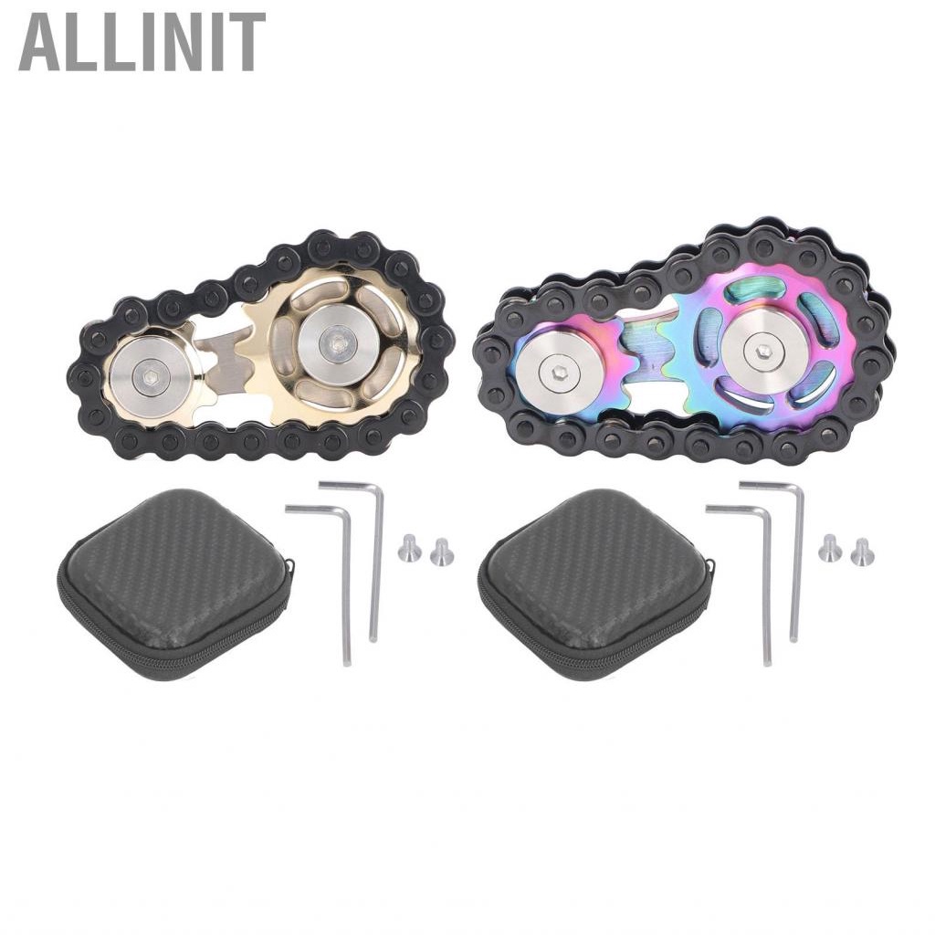 Allinit Hand Bike Chain Gear  Metal Sensory Decompression Sprocket Toy for Home
