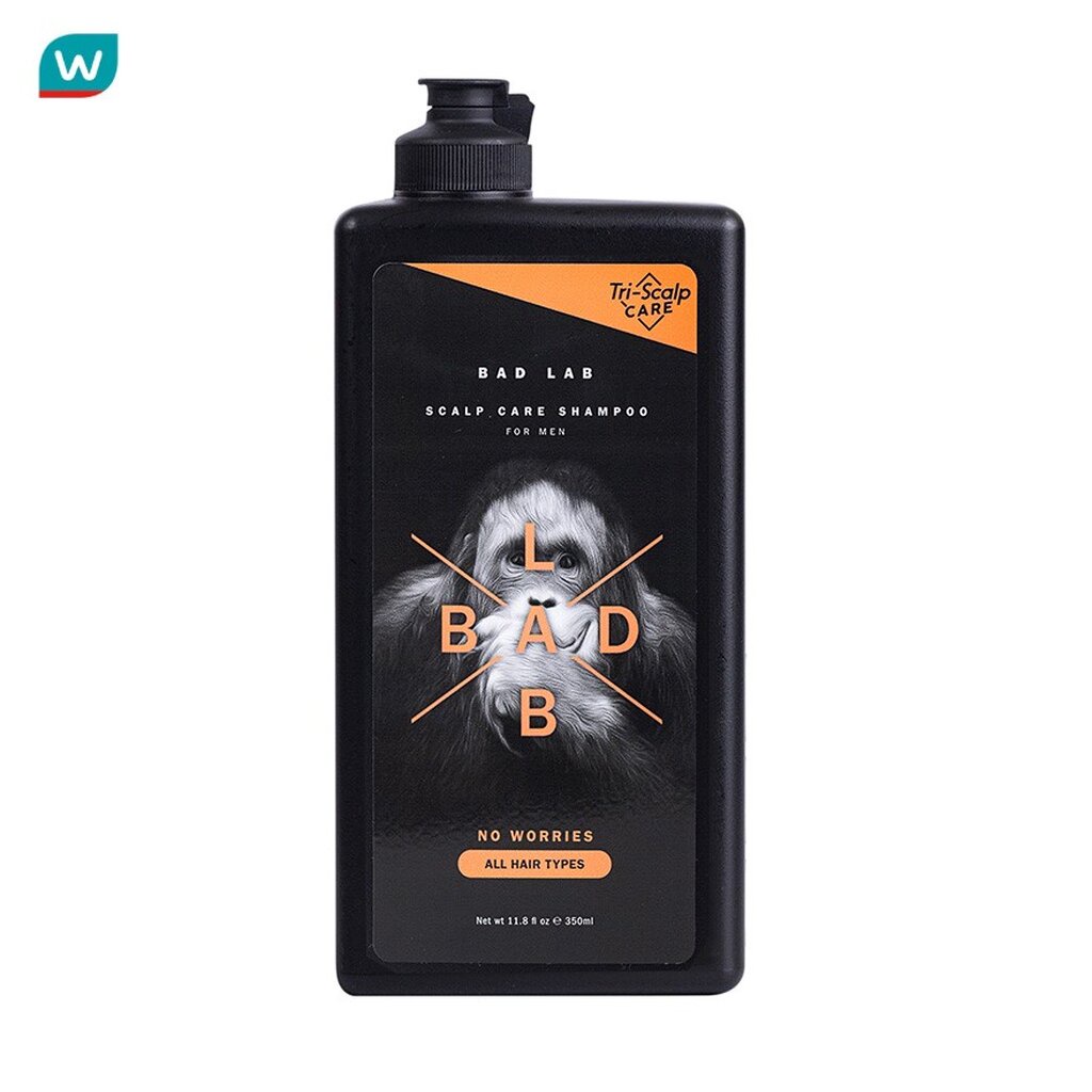 Bad Lab แบดแล็บ แชมพู โน วอรี่ สกาล์ป แคร์ ออล แฮร์ ไทพส์ 350 มล.
