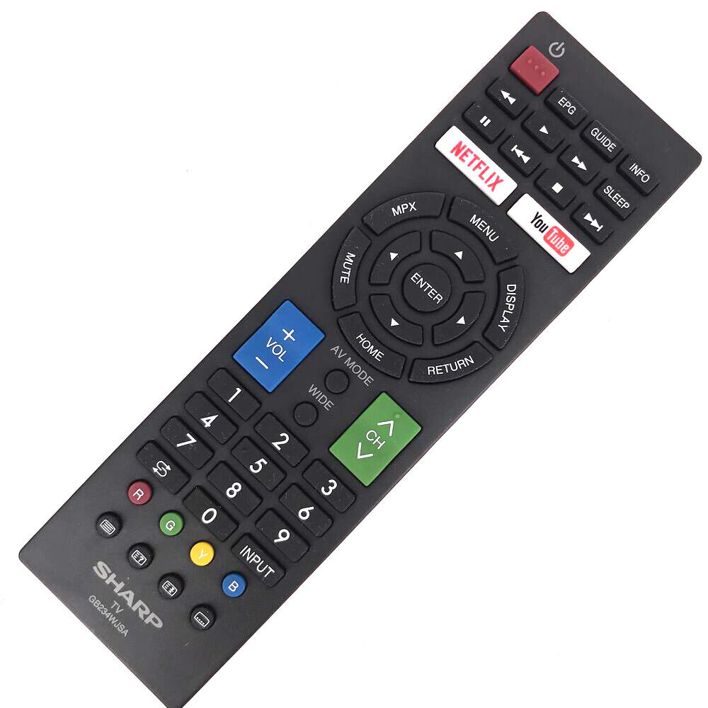 ใหม่เปลี่ยน GB234WJSA สําหรับ Sharp TV รีโมทคอนโทรล NETFLIX YouTube RRMCGB234WJSA