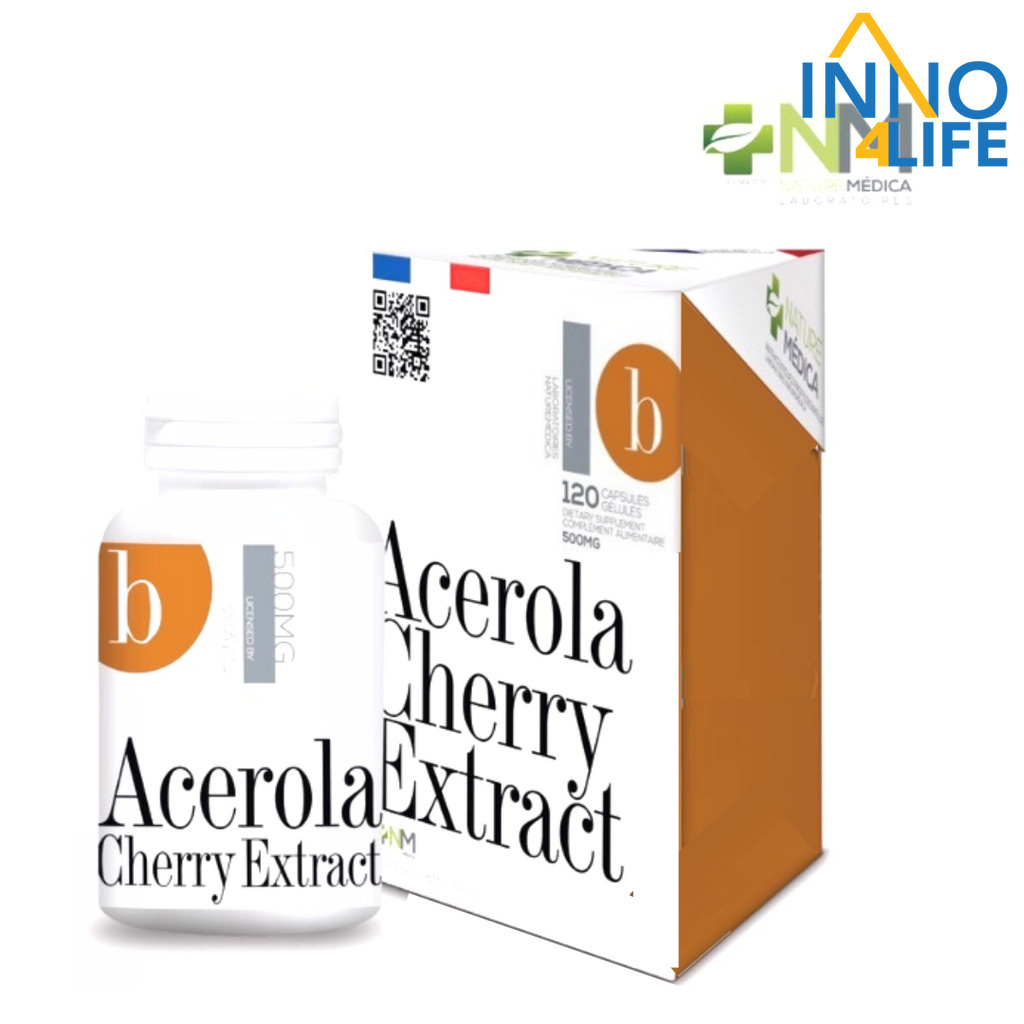 Acerola Cherry Extract วัตถุดิบนำเข้าจากฝรั่งเศส Nature Medica  120 แคปซูล [inno]