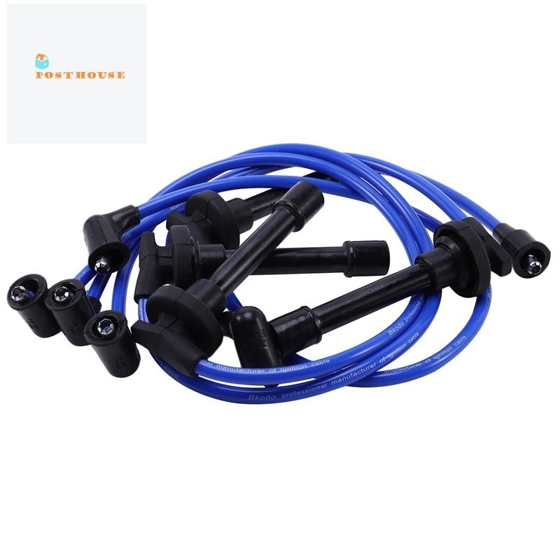 [posthouse] ชุดสายหัวเทียน 32700-PTO-000 ประสิทธิภาพสูง สีฟ้า สําหรับ HONDA CIVIC DEL SOL 1992-2002