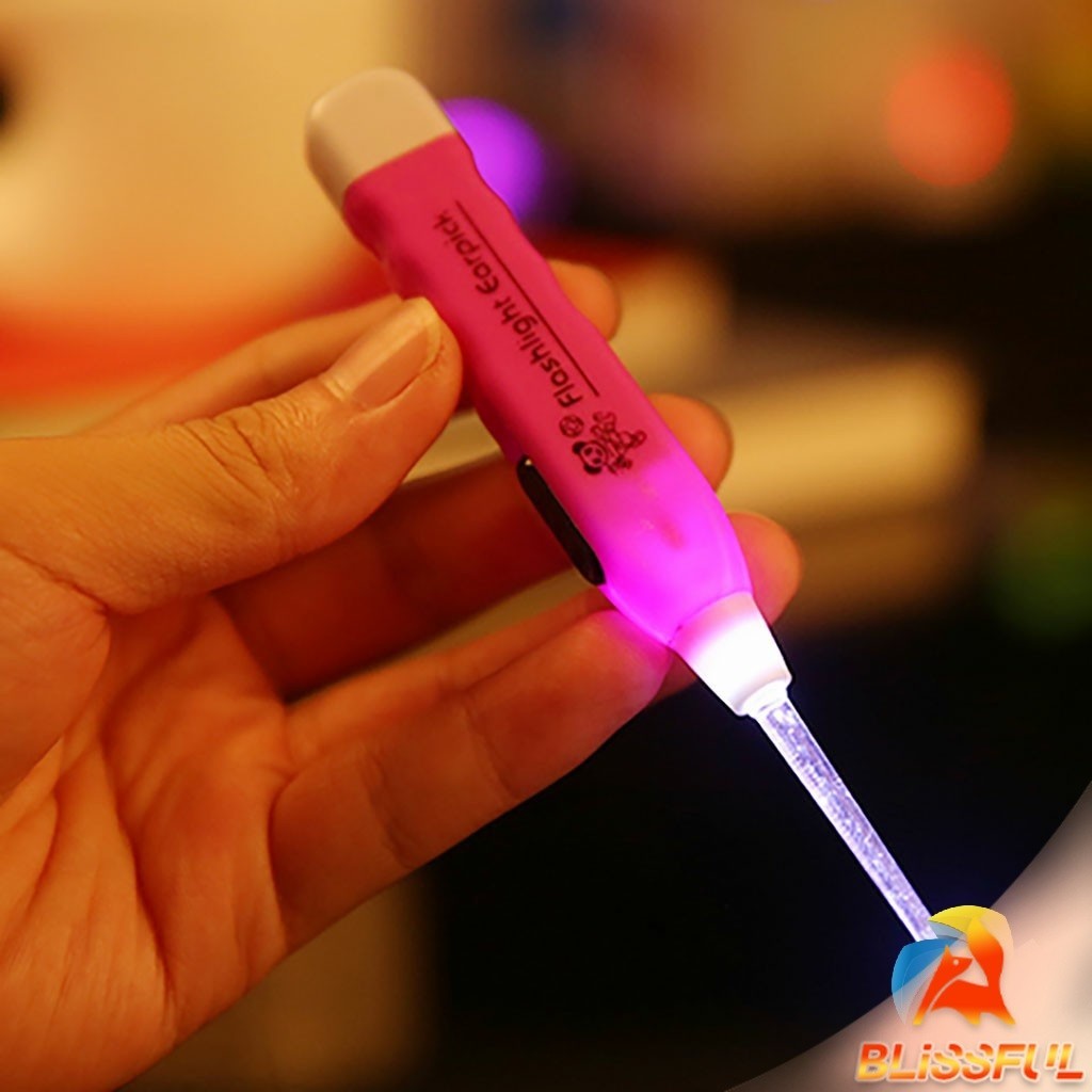 B.F ไม้แคะหู พร้อมไฟLED ราคาถูก จัดส่งคละสี Luminous Ear Pick
