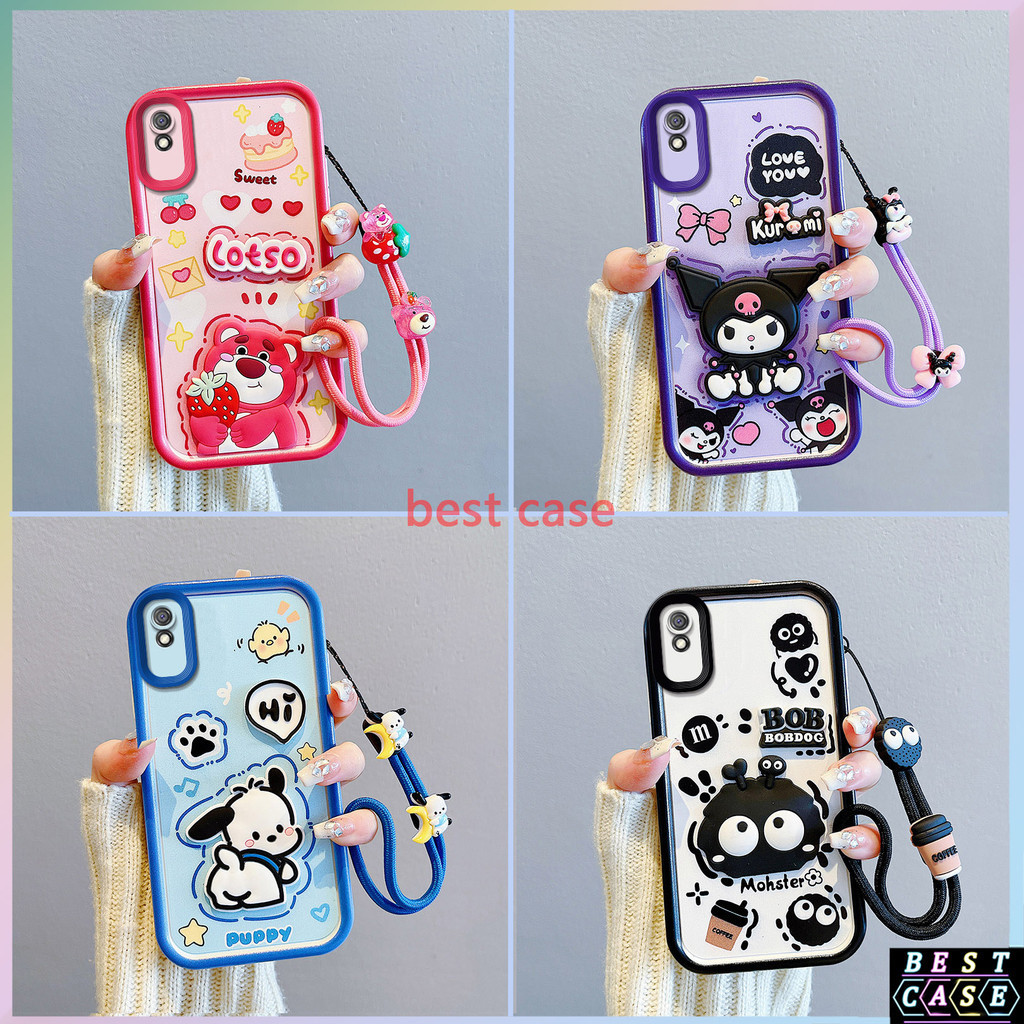 เคส redmi 9A เคส Redmi 9iเคสสตรอเบอร์รี่หมีKuromiการ์ตูนสามมิติรูปตุ๊กตาน่ารักนุ่มโทรศัพท์เคสBB-TYGZ