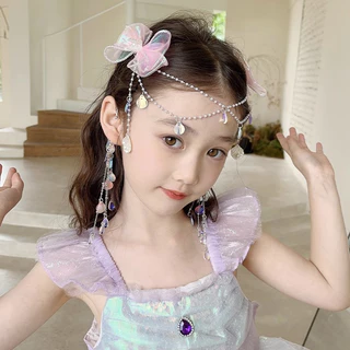 Rubuyou เด็กกิ๊ฟติดผม นางเงือก ประดับไข่มุกประดับโบว์ประดับพู่ กิ๊บติดผมแฮนด์เมดน่ารักหวาน เครื่องประดับผมแฟชั่น-ส่งเร็ว