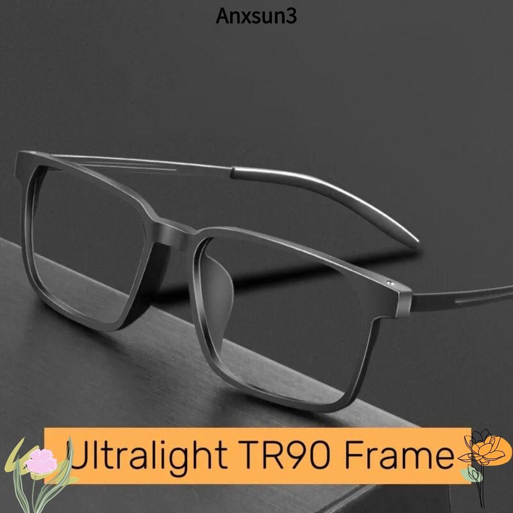 Anxsun3 แว่นตาธุรกิจ, Ultralight Blue Blocking Anti-Blue Light แว่นตาอ่านหนังสือ, Vintage Pure Titanium Eye Protection กีฬาสายตายาวแว่นตากลางแจ้ง