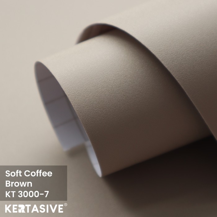 SOFT COFFEE BROWN - PVC INTERIOR FILM KERTASIVE (122 CM)