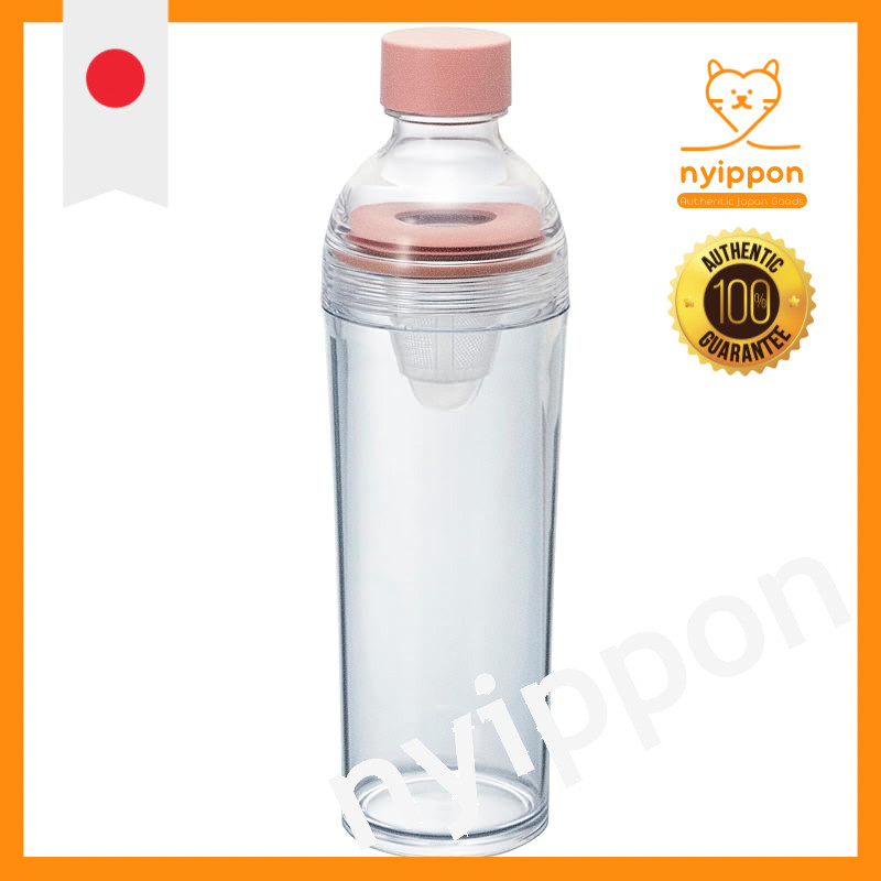 HARIO Filter-in Bottle Portable Smoky Pink Resin 400ml with Strainer Gift FIBP-40-SPR