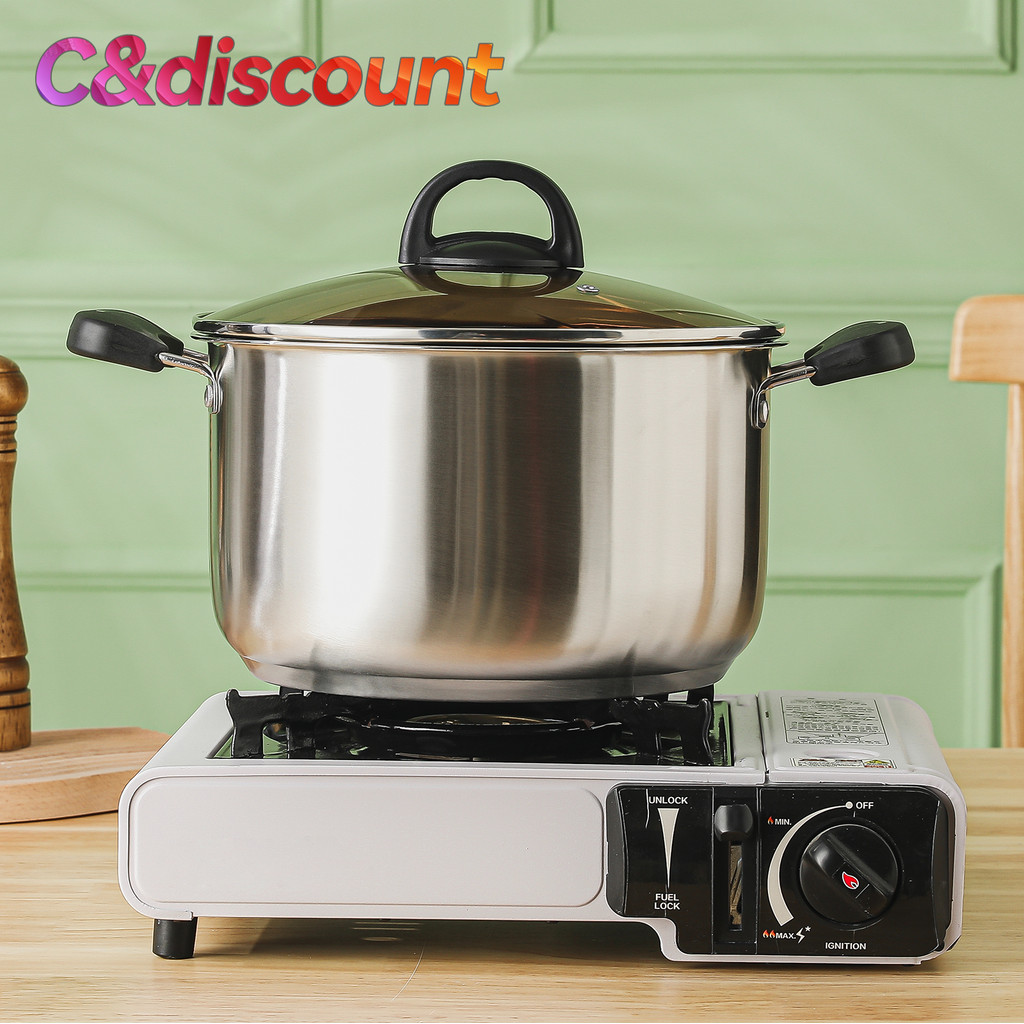 CDiscount หม้อสแตนเลส หม้อต้ม 20ซม.22ซม.24ซม.วัสดุสเตนเลสแท้ฝากระจกนิรภัย ทำให้เห็นอาหารขณะใช้งานสามารถใช้ได้กับเตาทุกชน