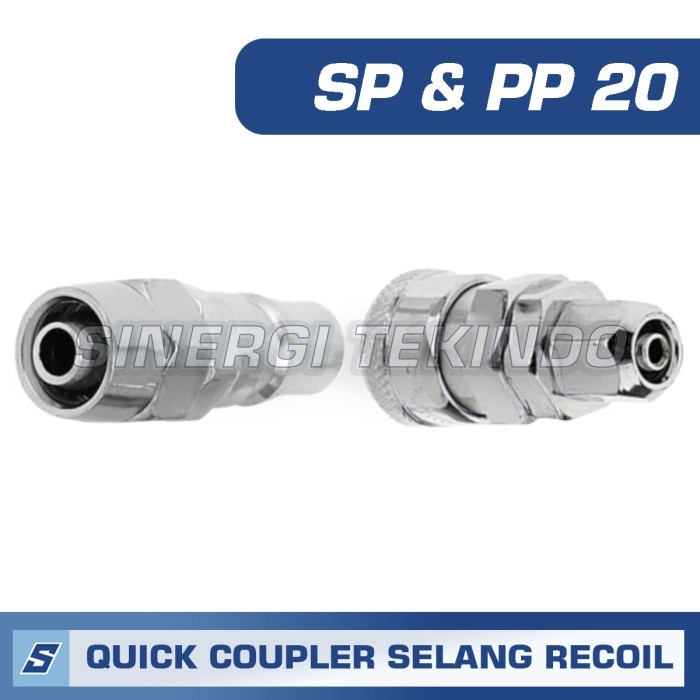 Quick Coupler SP20 + PP20 การเชื่อมต่อท่อคอมเพรสเซอร์หดตัว Cuk Coupler