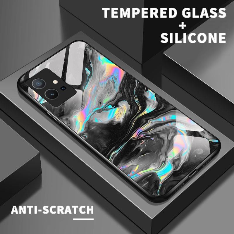 เหมาะสำหรับ VIVO Y75 5G Y75 4G Y75S Y72 Y73 Y76 Y7s Y85 Y89 กรณีโทรศัพท์มือถือ Funny Color เคส