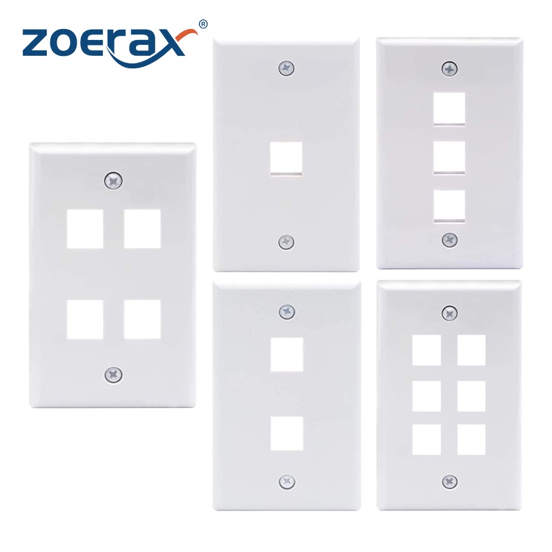 Zoerax แผ่นแจ็คคีย์สโตน USA ชุบอีเธอร์เน็ต สําหรับคีย์สโตน 1 ชิ้น