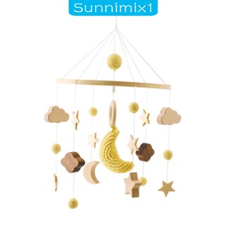 [Sunnimix1] โมบายกระดิ่งไม้น่ารัก ถอดออกได้ สําหรับแขวนเพดาน เตียงนอนเด็ก