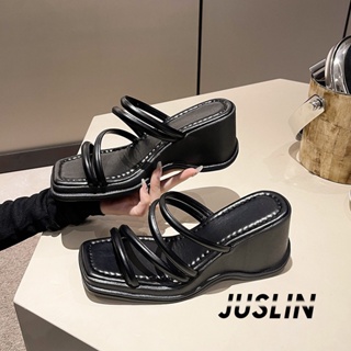 JUSLIN  รองเท้าส้นสูง รองเท้าแตะ รองเท้าส้นสูงผู้หญิง 2023 ใหม่  สวยงาม Beautiful Trendy ทันสมัย B94G0LY 37Z230910