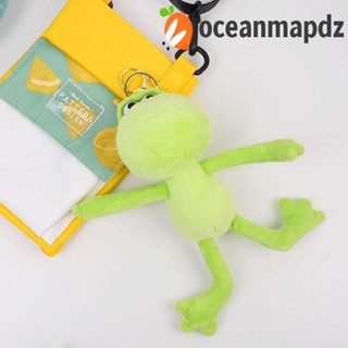 Oceanmapdz พวงกุญแจตุ๊กตากบตลก, การ์ตูนนุ่ม, ของเล่นตุ๊กตายัดไส้ สร้างสรรค์ คู่รัก สีเขียว