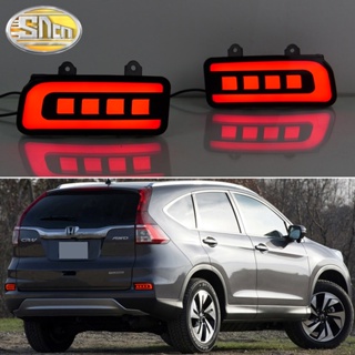 หลอดไฟตัดหมอกไดนามิก LED 12V 3-in-1 สําหรับ Honda CR-V CRV 2015 2016 2 ชิ้น