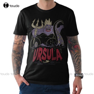 เสื้อยืด ผ้าฝ้าย พิมพ์ลายกราฟฟิค The Little Mermaid Ursula แฟชั่นยอดนิยม สําหรับผู้ชาย