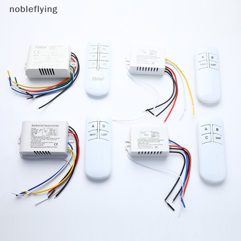 Nf ไร้สายเปิด/ปิด 220V โคมไฟรีโมทคอนโทรลตัวรับสัญญาณเครื่องส่งสัญญาณ nobleflying