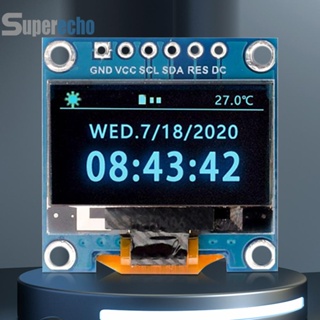 [superecho.th] โมดูลหน้าจอ OLED IC SPI อินเตอร์เฟซ SSD1315 ไดรเวอร์ LCD 3.3V 5V ความละเอียด 128x64 สีขาว ฟ้า คู่ 0.96 นิ้ว