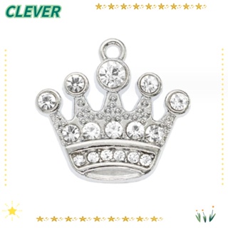 Clever จี้รูปมงกุฎ โลหะผสม สีเงิน สไตล์วินเทจ 21 มม. 48 ชิ้น สําหรับวันวาเลนไทน์