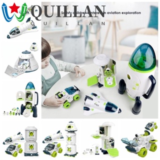 Quillan ของเล่นรถรับส่งอวกาศ จรวดอวกาศ อวกาศ อะคูสโต้ ออปติก ของเล่นเสริมพัฒนาการ นักบินอวกาศ ยานอวกาศ ชุดการบิน ของขวัญวันเกิด