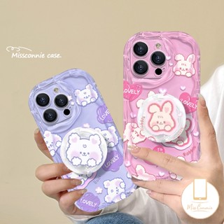 เคสโทรศัพท์มือถือ ลายการ์ตูนหมี กระต่าย หัวใจ 3D ขอบโค้ง สําหรับ Infinix Hot 10Lite Smart 7 6 5 6Plus Hot 9 12 20 8 30 10 11 Play Note 12 G96 Hot 9 30i 8