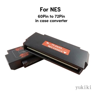 Kiki อะแดปเตอร์แปลงตลับเกม 60Pin เป็น 72Pin พร้อมเคส 60 Pin เป็น 72 Pin สําหรับระบบคอนโซล NES