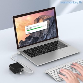 Wu อุปกรณ์ชาร์จเร็ว USB+60W Type-C PD 4 พอร์ต USB 2 0 Hub 480Mbps 4 ชิ้น