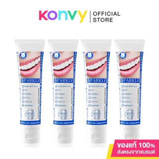 Sparkle Set 4 Items White Toothpaste [100g x 4pcs].