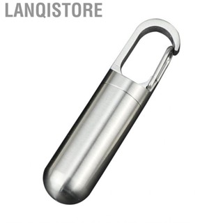 Lanqistore Stainless Steel  Container  Sealing Healthy Keychain  Holder  Portable for Camping Travel