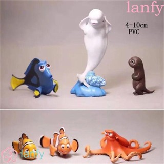 Lanfy โมเดลฟิกเกอร์ รูปการ์ตูนสัตว์ทะเล Dory ขนาด 4-10 ซม. ของเล่นเสริมการเรียนรู้เด็ก