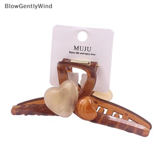 Blowgentlywind กิ๊บติดผม รูปหัวใจ ขนาดใหญ่ สีสันสดใส เครื่องประดับ สําหรับผู้หญิง