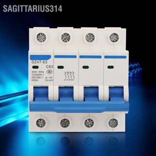 Sagittarius314 การป้องกันการรั่วไหล DZ47‑63 4P เครื่องตัดกระแสไฟตกค้าง 400V/63A สวิตช์อากาศ