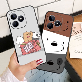 เคสโทรศัพท์มือถือ ซิลิโคนนิ่ม ลายหมีเปลือย สําหรับ Realme C53 C55 11 Pro Plus Pro+