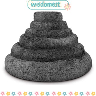 WISDOMEST ที่นอนสัตว์เลี้ยง แบบนิ่ม ทรงกลม ป้องกันความวิตกกังวล สําหรับสุนัข