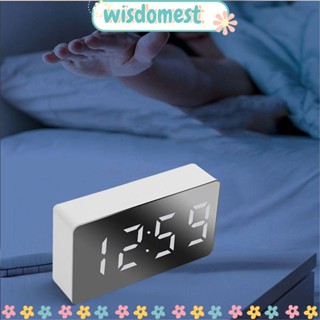 WISDOMEST นาฬิกาปลุกดิจิทัล หน้าจอ LED USB สําหรับตกแต่งบ้าน