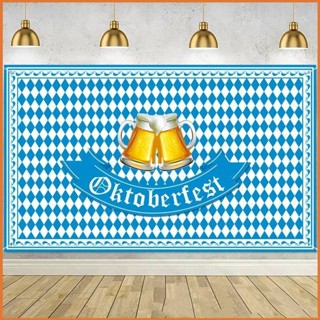 Kts แบนเนอร์ผ้าโพลีเอสเตอร์ ลาย The Munich Oktoberfest ขนาด 185x110 ซม. สําหรับตกแต่งปาร์ตี้