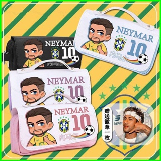 Yg Neymar กระเป๋าดินสอ ผ้าแคนวาส ขนาดใหญ่ จุของได้เยอะ ลายฟุตบอล ดาว แบบสร้างสรรค์ สําหรับใส่เครื่องเขียนนักเรียน