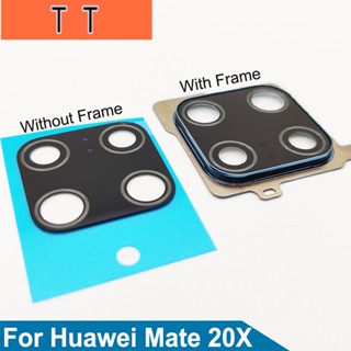  เลนส์กล้องด้านหลัง และแหวนกรอบ และสติกเกอร์กาว แบบเปลี่ยน สําหรับ Huawei Mate 20X Mate20X EVR-AL00