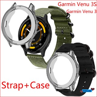 สายนาฬิกาข้อมือไนล่อนถัก และเคส แบบเปลี่ยน สําหรับ Garmin Venu 3 3S Garmin Venu3 Venu3s