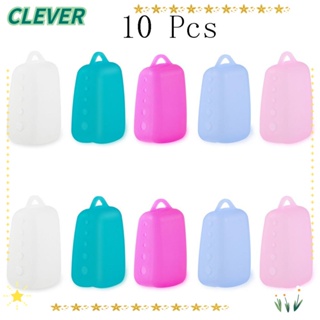 Clever ฝาครอบหัวแปรงสีฟัน ซิลิโคน แบบพกพา ทําความสะอาดง่าย หลายสี 10 ชิ้น