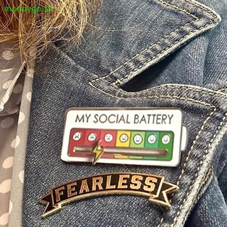 Monnygo เข็มกลัด รูป My Social Pins สร้างสรรค์ สําหรับติดปกเสื้อ