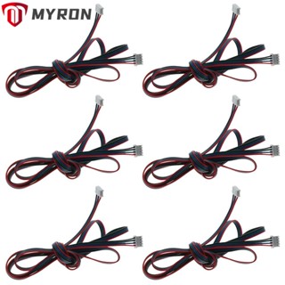 Myron สเต็ปมอเตอร์สายไฟ PVC XH2.54 4pin เป็น 6pin 1.5 ม. 4.9 ฟุต 300V สําหรับสเต็ปมอเตอร์ Nema 17 6 ชิ้น