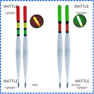 Wattle แท่งไฟ LED พลาสติก สําหรับตกปลากลางคืน 2 ชิ้น