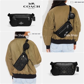 COA005 Elias Belt Bag In Signature Canvas CJ506 CJ507