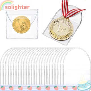 Solighter กระเป๋า PVC ใส สําหรับใส่เหรียญ เครื่องประดับ